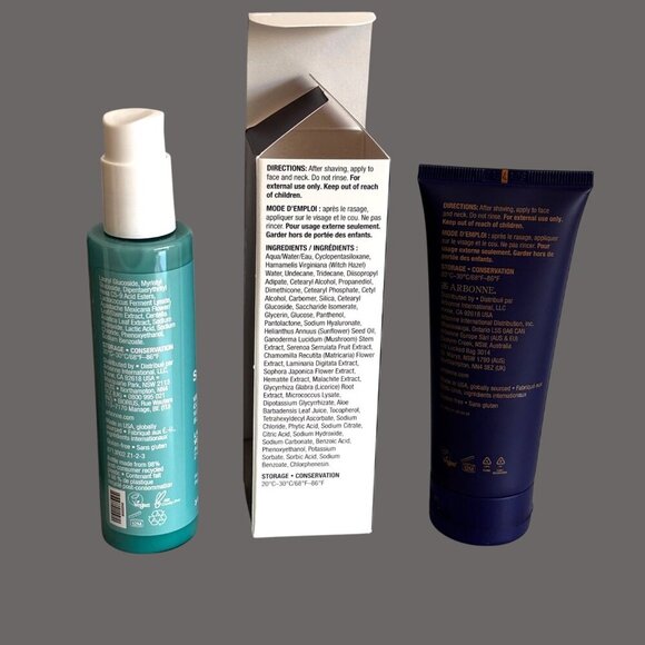 Arbonne Mens Skincare Set Cleansing Milk RE9 After Shave Lotion Charcoal Soap - Picture 3 of 9